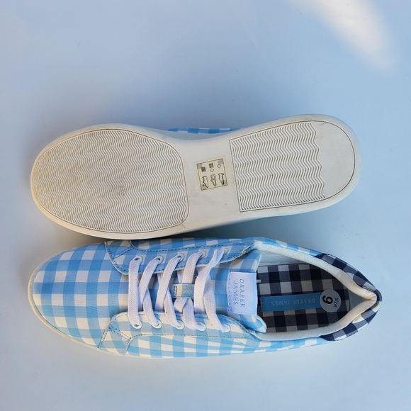 DRAPER JAMES Harper Sneakers in Blue Gingham Size 9 NEW - Picture 8 of 12